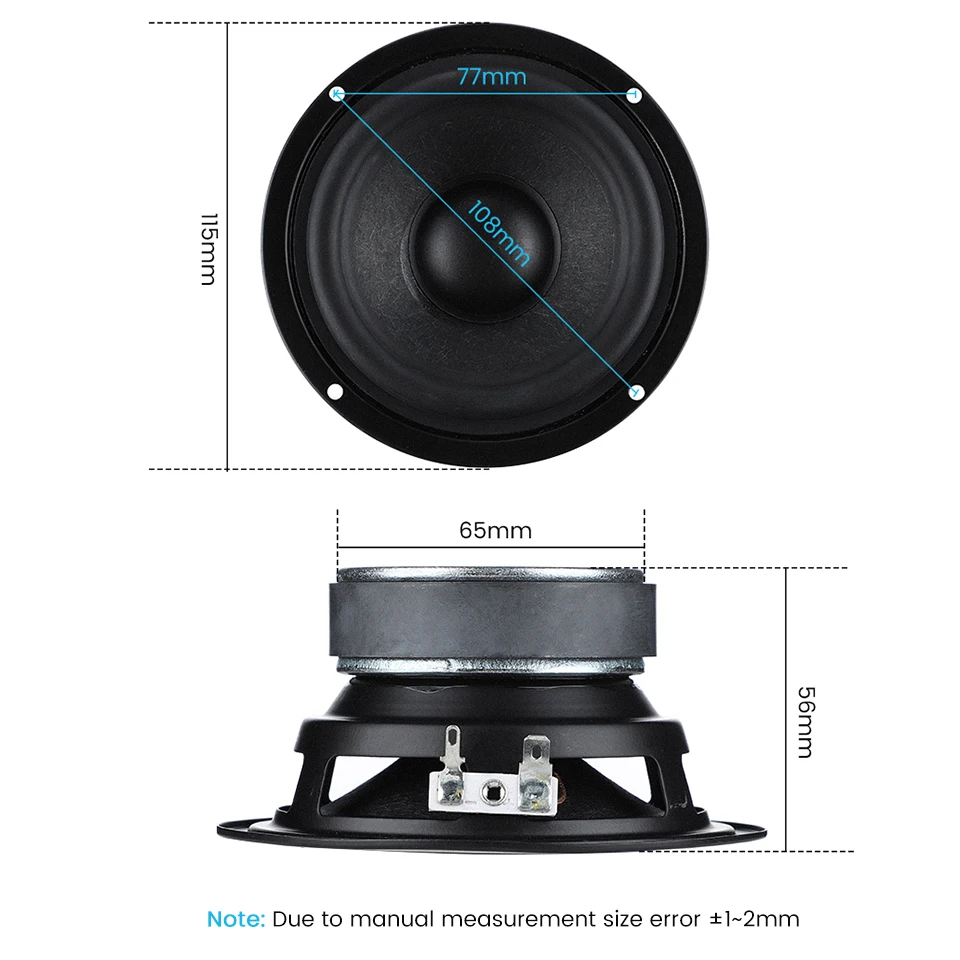 Динамик AIYIMA 2 шт. 4,5 дюйма 4 Ом 30 Вт | AliExpress