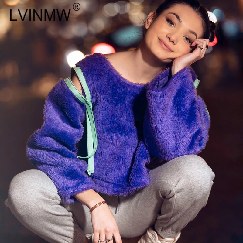 LVINMW, Модный повседневный Свободный пуловер с круглым вырезом и длинным рукавом с мультяшным принтом, Осень-зима, Женский Повседневный теплый свитер, женские топы