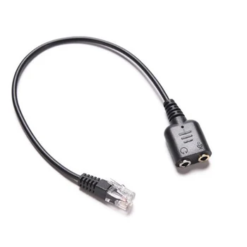 

New 1PC Dual 3.5mm Audio Jack Female to Male RJ9 Plug Adapter Convertor Cable PC Computer Headset Telephone Using