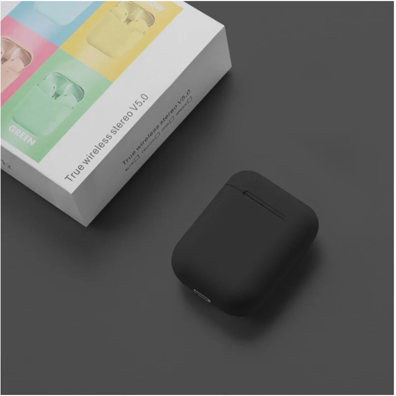 Черный i12 TWS беспроводные наушники Bluetooth 5,0 стерео наушники сенсорная Спортивная гарнитура i12 tws PK i60 i80 i90000 i30000 i100000 tws - Цвет: Черный
