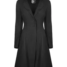 Готический викторианский Винтаж женские пальто OL зима осень костюм пальто Ретро молния пиджаки куртки Casaco Feminino размера плюс 3XL