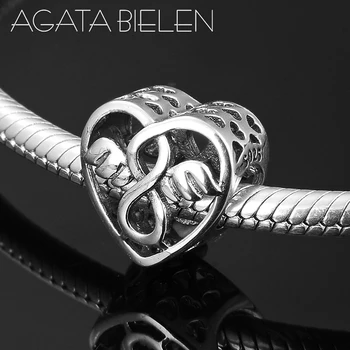 

Fashion 925 Sterling Silver Angel wings Hollow Heart Beads for Jewelry Making fit Original Women europeu Charm Bracelets Bangles