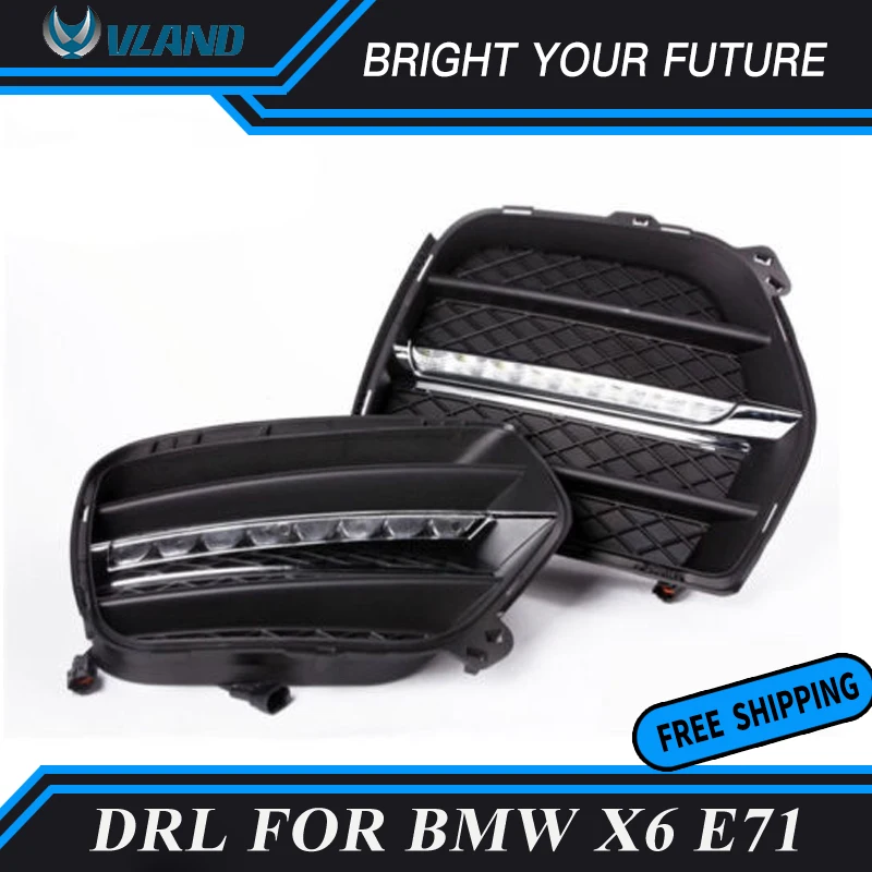 Автомобильные передние противотуманные фары для BMW X6 2008-2013 Светодиодный дневной