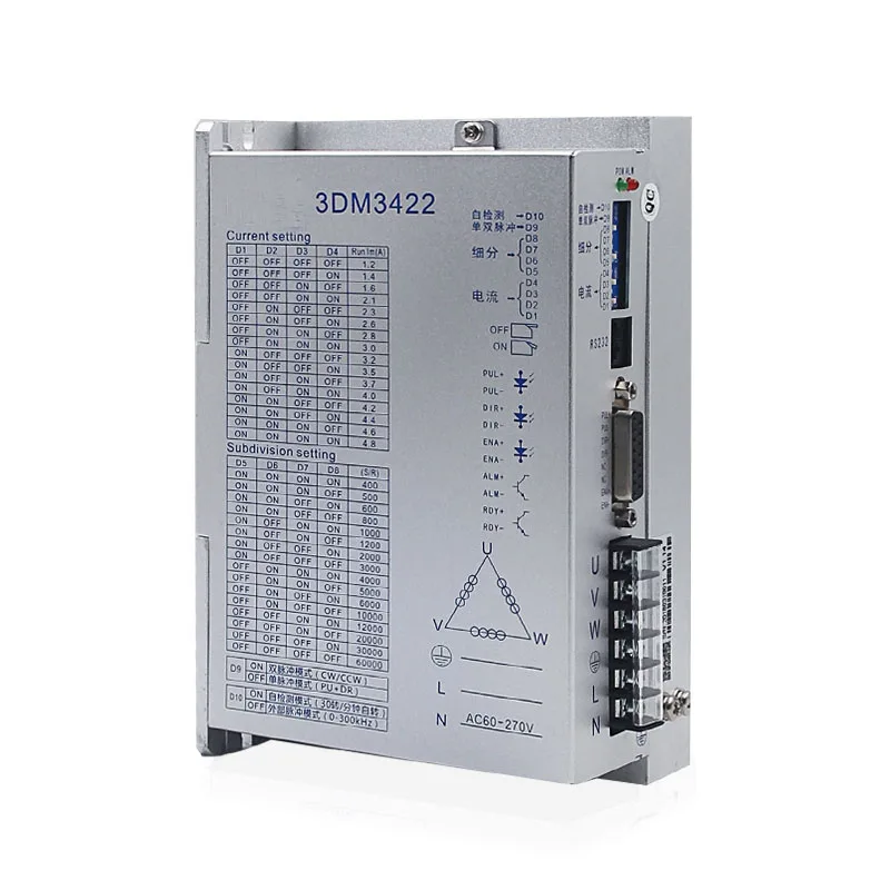 

3DM3422 3phase NEMA34 stepper motor driver 32bit DSP AC80-220V 4.8A
