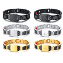 JHSL, черный, золотой, серебряный цвет, мужские браслеты, высокое качество, здоровый магнит, камень, нержавеющая сталь, вечерние, подарок