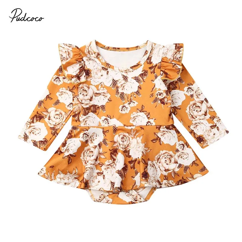 Весна-Осень 2020 детская одежда Новорожденные дети девочки с длинным рукавом