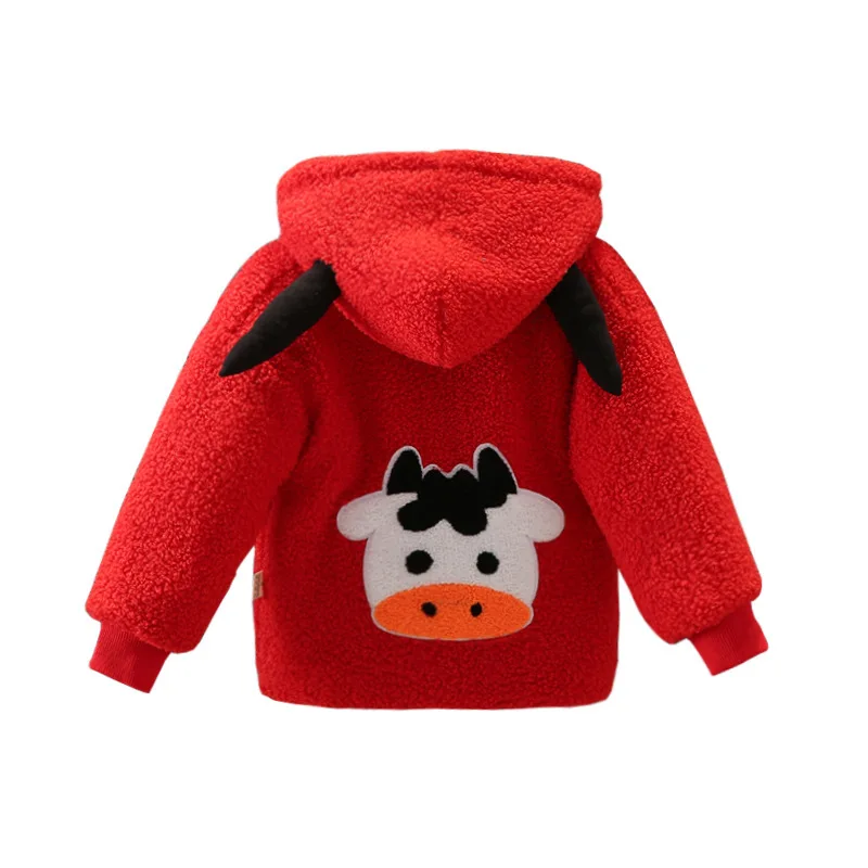 

New Winter Baby Boys Girls Clothes Children Cartoon Thick Hooded Jacket Toddler Fashion Casual Clothing Infant Kids Sportswear