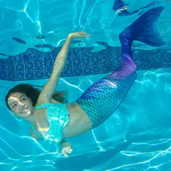 Женский летний купальный пляжный купальный костюм с хвостиками русалки для взрослых и детей, одежда для купания C28105CH
