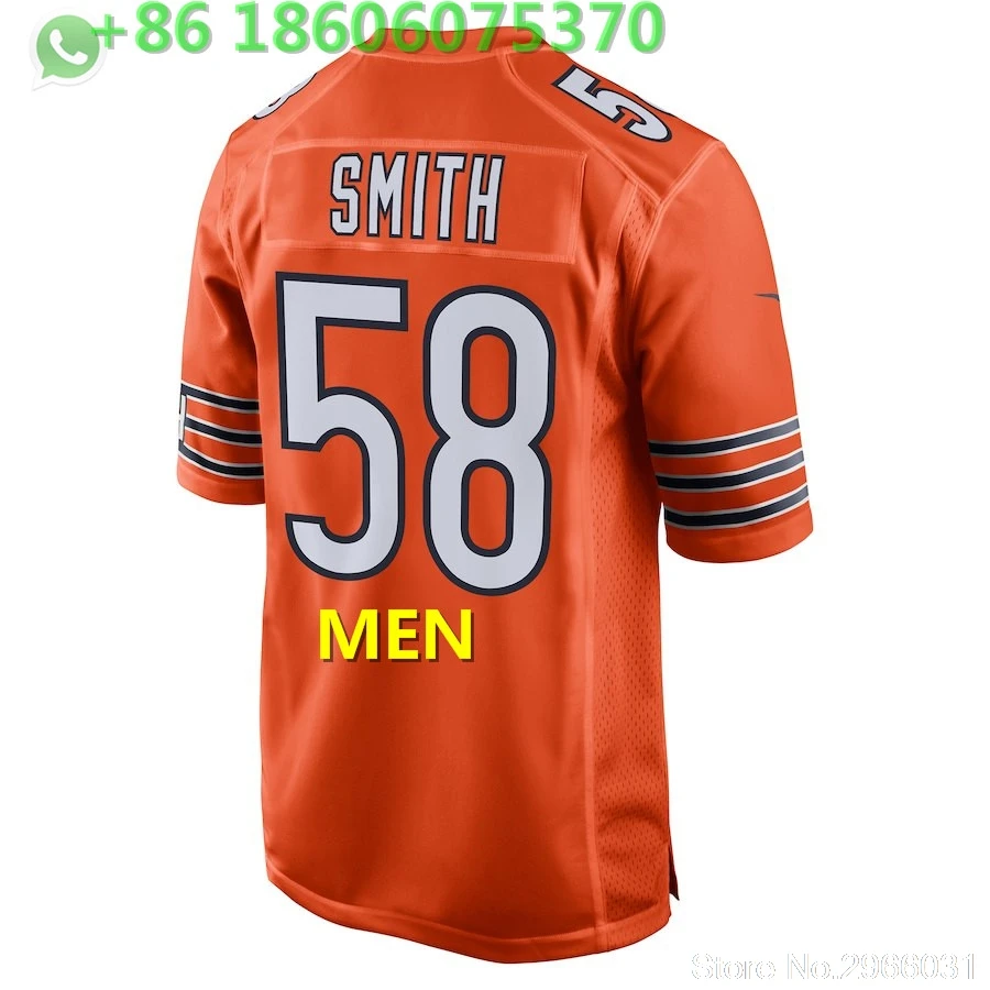 For men А+++ Качественная мужская футболка для взрослых Roquan Smith 58 Chicago - Цвет: For men