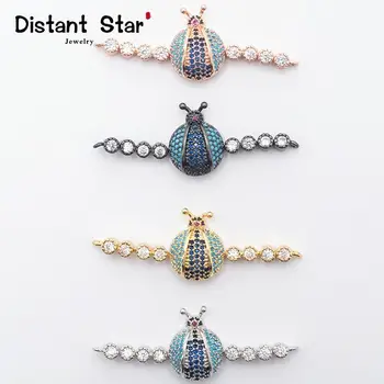 

Creative Bracelet Necklace Connector Beetle Jewelry Accessories Customized Necklace Perforated Diy Craft Copper