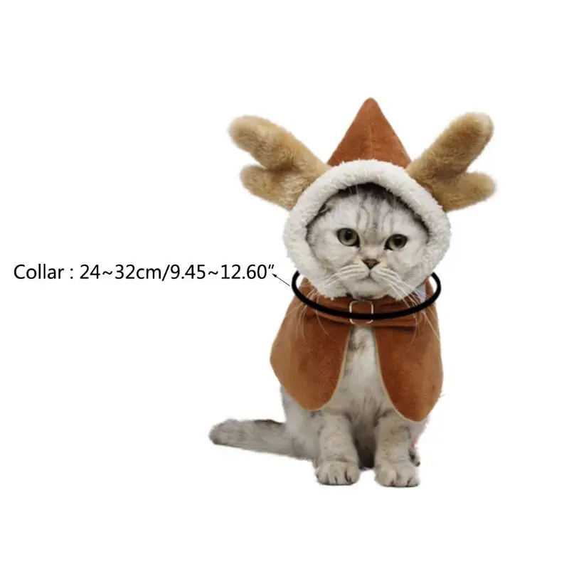 Cute Kitten Little Pets Dog Cloak Winter Warm Cat Clothes Pet Costume Jumpsuits