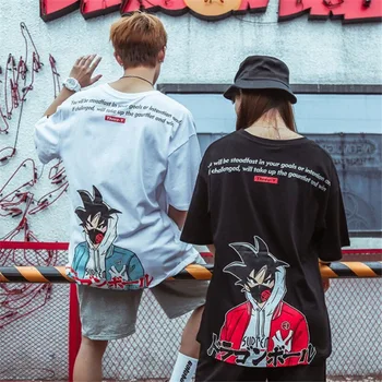 

Unisex Harajuku fashion Dragon Ball t shirt Punk cartoon Anime Men Funny T Shirts Hip Hop Japanese Mens Clothes Vintage Clothing