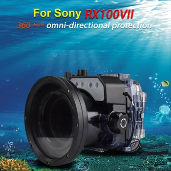 

60m/195ft Camera Bag Case For Sony DSC-RX100 VII RX100 M7 RX100 Mark 7 Waterproof Camera Case Diving Photo Bag 1pc