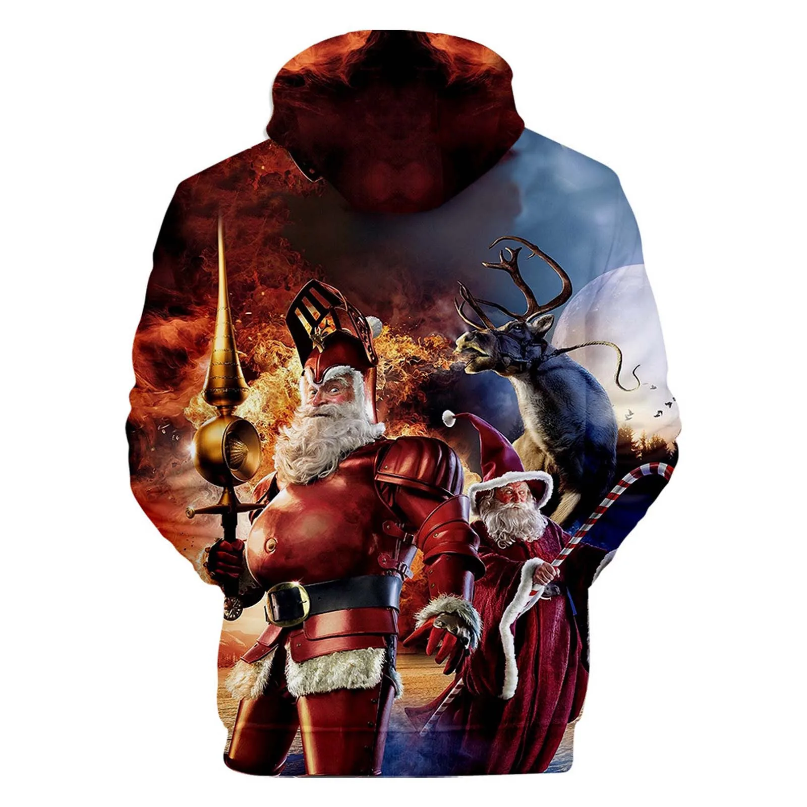 Christmas 3D Hoodies Kids Adult Sweatshirts Men Women Funny Hoodies Autumn Long Sleeve Warm Winter Hoodie Santa Claus top 2