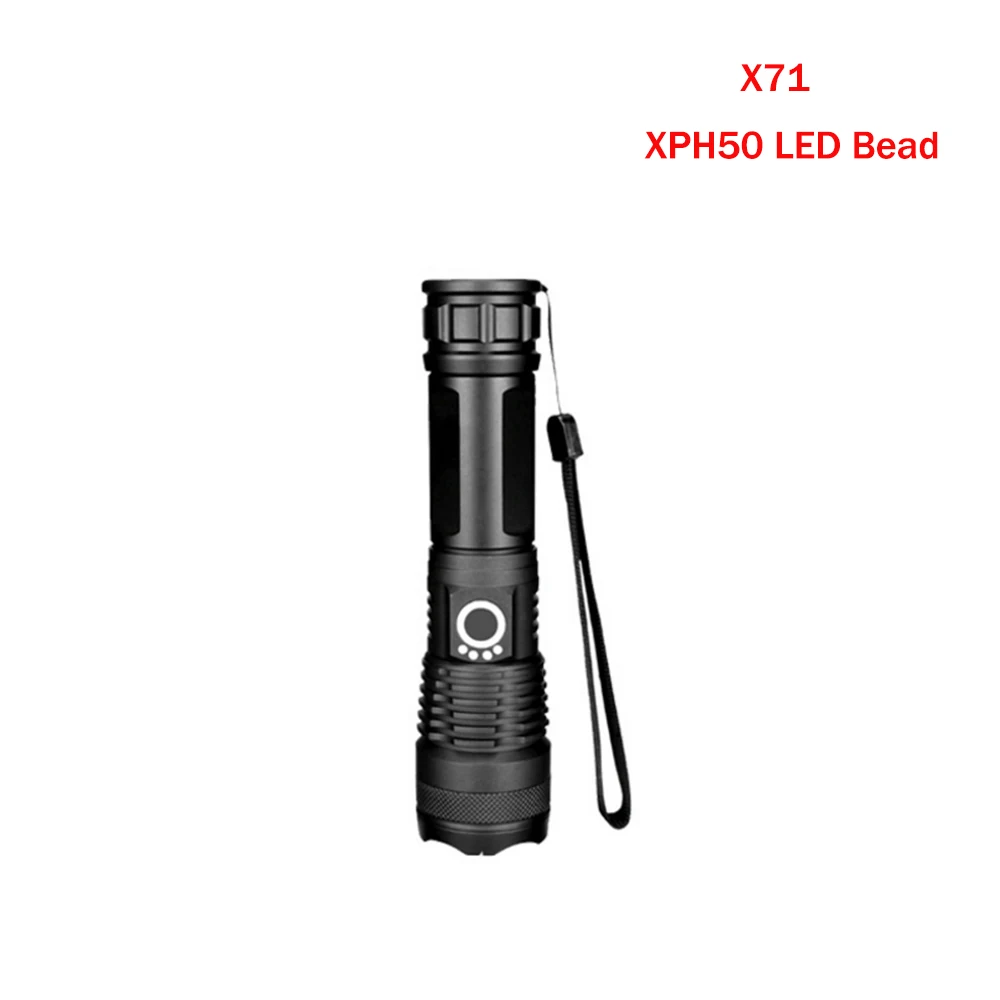 USB Перезаряжаемый фонарик супер яркий телескопический зум тактический светодиодный прожектор X71 X82 X92 гибкий растяжимый фонарь - Испускаемый цвет: X71