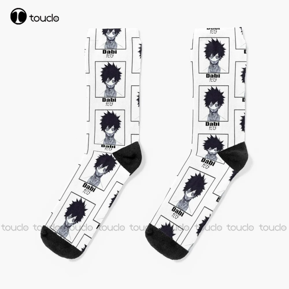

Anime Dabi Socks Football Socks Men Christmas Gift Custom Unisex Adult Teen Youth Socks Women Men 360° Digital Print Funny Sock
