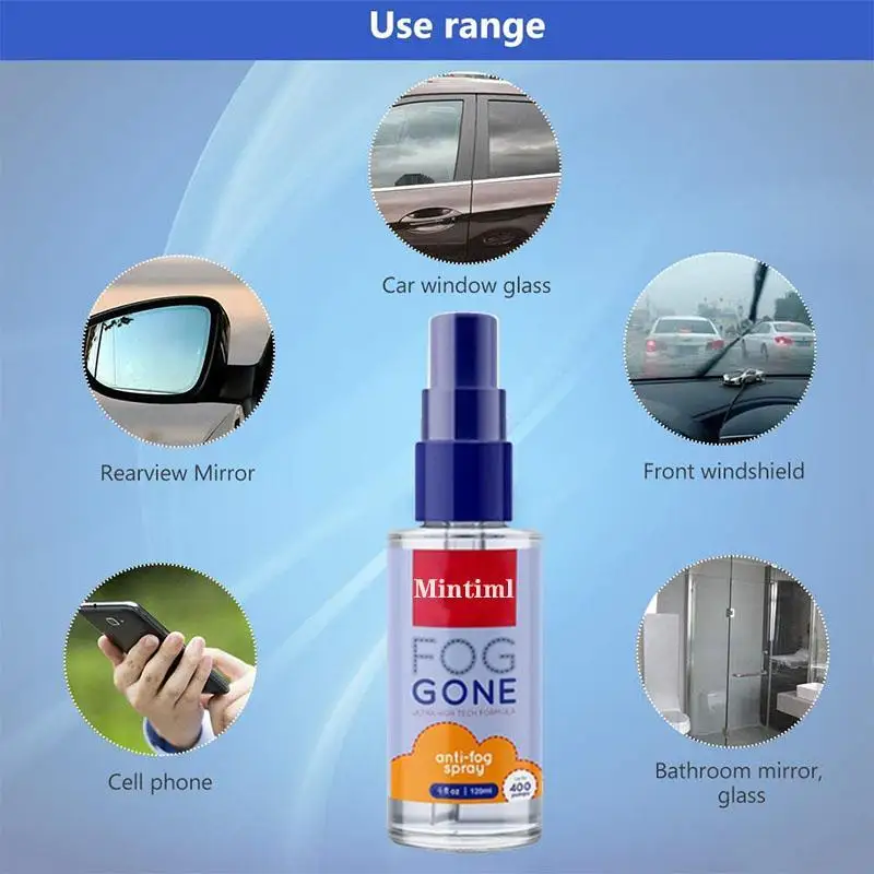 General Antifogging Agent for Glass 30ML Glasses Anti-fog Spray Swimming Glasses Glass Eyeglass Lens Defogger Safety Anti Fog