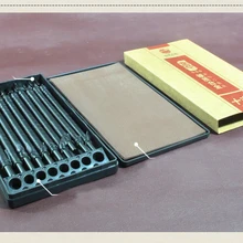 Профессиональный набор ножей для резьбы по камню из черной вольфрамовой стали, 10 шт., инструменты для резьбы по камню