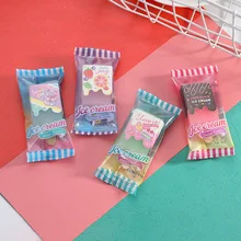 

Creative Ice Cream Opp Bag Tpr Large Eraser Cartoon Food Eraser Children's Toy Kawaii School Supplies Prizes for Kids Stationary