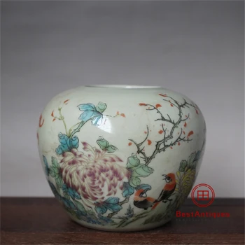 

Qing Tongji Pink Flower Bird Water Wash Best Antique Vase Decoration Do Old Porcelain Collection Home Decor Retro Home Ornaments