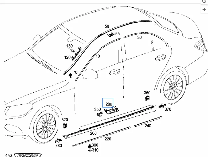 A2056980330 A2056980430 For Mercedes C-Class W205 Genuine Rear Tow Hook Eye Cover Towing Eye Cap Jack Support Cover LH & RH