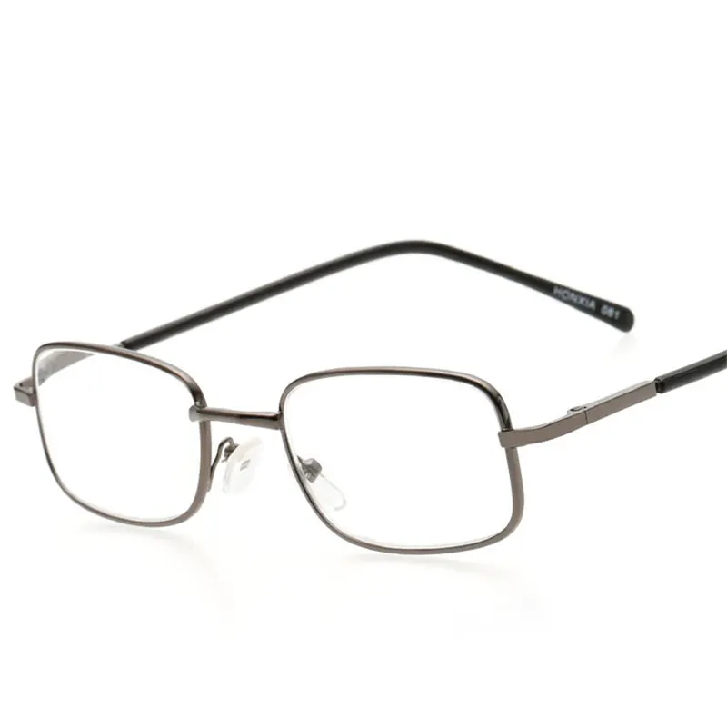 Ahora очки для чтения для мужчин и женщин ультралегкие квадратные очки для пресбиопии+ 1,0+ 1,5+ 2,0+ 2,5+ 3,0+ 3,5+ 4,0 - Цвет оправы: Gray