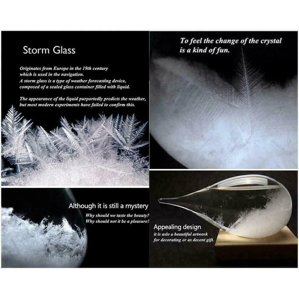 Storm Water Glass Weather Crystal Forecast Decor Shape Drop Bottle Decoration