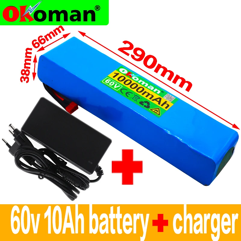 60V 10AH 1000W литий-ионный аккумулятор 67 2 V 10000mAh для электровелосипеда Электрический