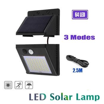 

Super Bright Solar Lights 64/30 LED Solar Power Outdoor Motion Sensor Light,LED on Both Side Waterproof for Deck,Yard,Garden,Pat