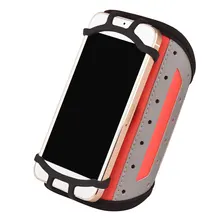 Универсальный силиконовый держатель для телефона с поворотом на 360 градусов для езды на велосипеде и бега, с силиконовой защитой от пота, для пешего туризма, регулируемый эластичный для фитнеса