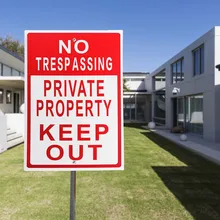 8x1" металл без знак запрета несанкционированного проникновения частной собственности держаться подальше от не входят Алюминий табло для наружного S7#5