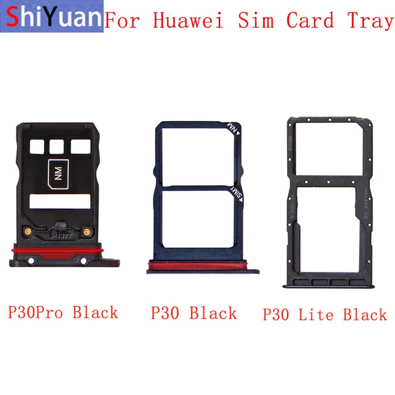 Memory MicroSD Card SIM Card Tray Parts SIM Card Slot Holder For Huawei P30 P30Pro P30 Lite Replacement Parts