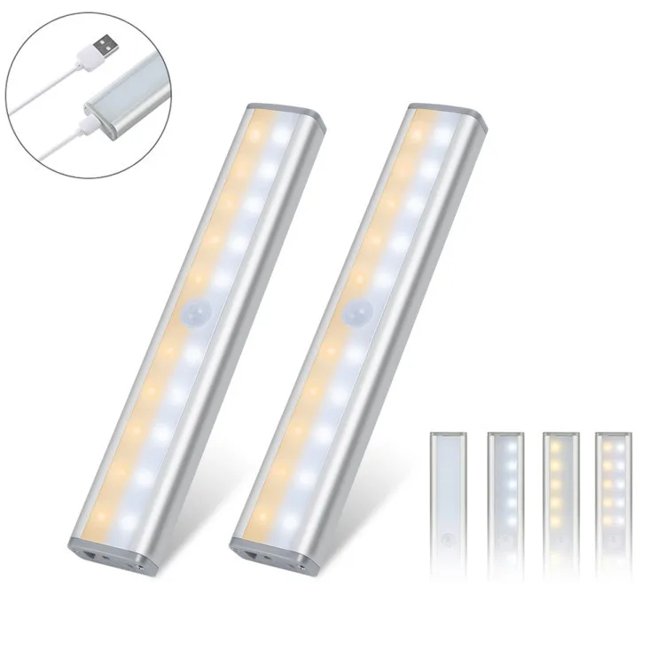 

Double Row Wardrobe Light Thin 20LED Cabinet Light Rechargeable Body Infrared Sense Light Bedroom Entrance Small Night Lamp