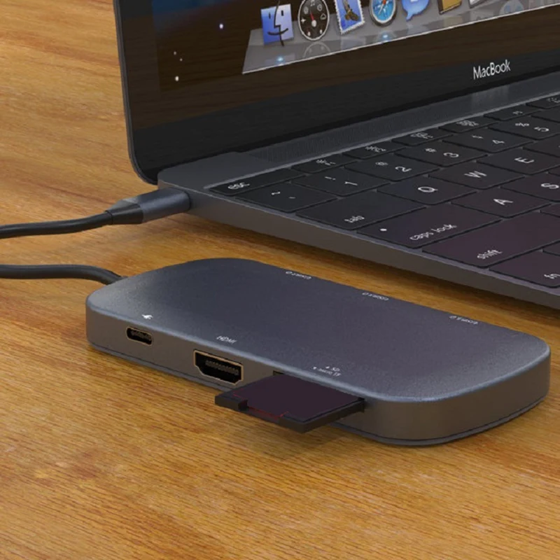 Тип-c док-станция тип-c концентратор конвертер HDMI кард-ридер Usb3.0 тип-c конвертер