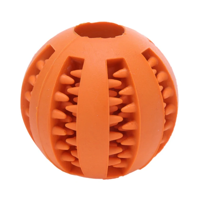 Игрушки для домашних животных экстра-из твердой резины мяч для собак смешной интерактивный эластичный шар для жевания собаки игрушки для домашних животных мяч для чистки зубов еды ТМ - Цвет: Красный