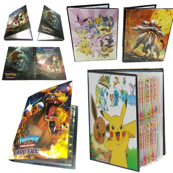

Takara Pokemon Card Album for 160 240 324 cards Pikachu Table Board Game Toys PTCG Accessories Cards Collection Book Children