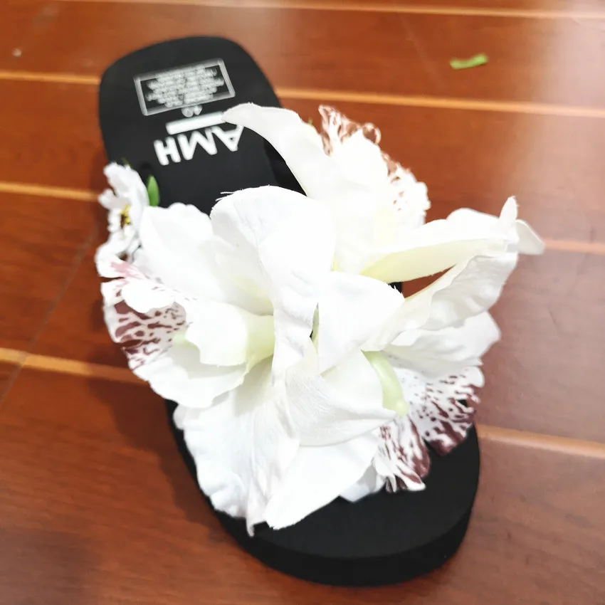 HAHAFLOWER/персонализированные свадебные тапочки с цветами; тапочки для подружки невесты; подарки; вечерние туфли; большие размеры 35-44