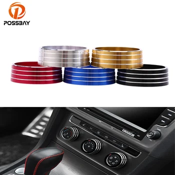 

POSSBAY 3PCS Air Conditioning Heat Control Switch Knob Car Accessories Air Conditioning Decoration Rings for Volkswagen Golf 7