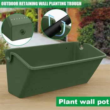 

Flower Pots Hanging Herb Holder Box Balcony Garden Wall Hook Mount Decoration JS23