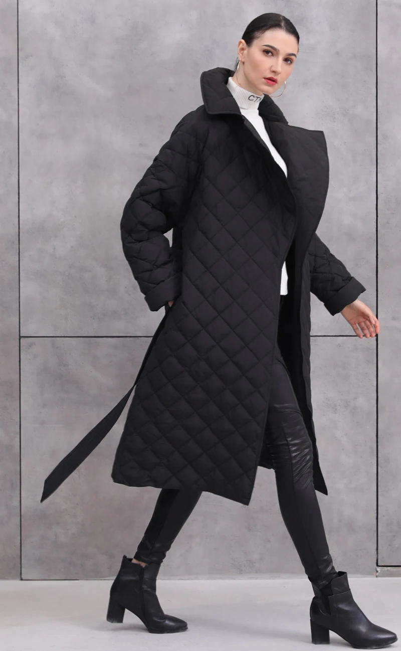 YNZZU бренд класса люкс зимний женский пуховик Одноцветный элегантный длинный 90% белый утиный пух пальто Теплый Женский пояса для верхней одежды A1394
