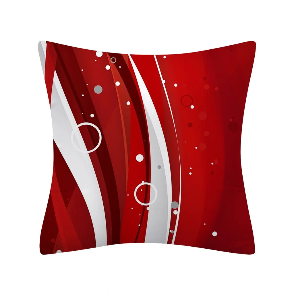 Рождественский красный чехол для подушки, блестящий полиэстеровый чехол для дивана, наволочка для подушки, домашние украшения для рождественской вечеринки, чехол для подушки, Funda Cojin - Цвет: B