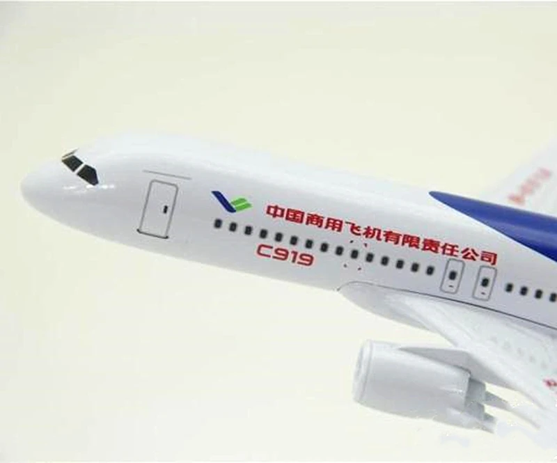 20 см C919 Китай коммерческий COMAC авиакомпания модель металлический сплав игрушечные самолеты самолет дети подарок коллекция