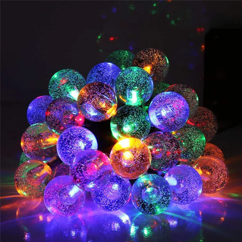 New 10/20/30 LEDs Solar balloon light different colors holiday decoration lamp Festival Christmas lights outdoor lighting