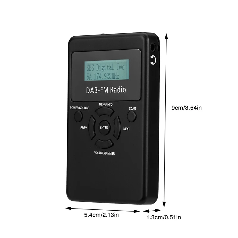 Mini Stereo Radio Receiver Portable Digital DAB DAB+ FM Radio Speaker With Earphone Only For European Countries And Australia