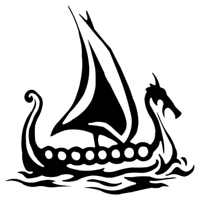 

Funny Sunscreen Viking Ship Car-Stickers Anf Decals Cover Scratches Decoration Bodywork Windshield Funny Suv Interior PVC15*15cm