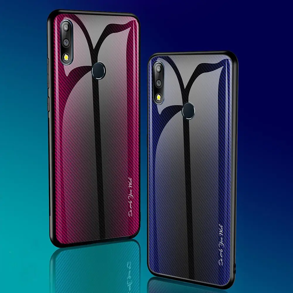 Чехол из закаленного стекла с градиентной текстурой для ASUS Zenfone ZB601KL ZB602KL ZB631KL ZB633KL