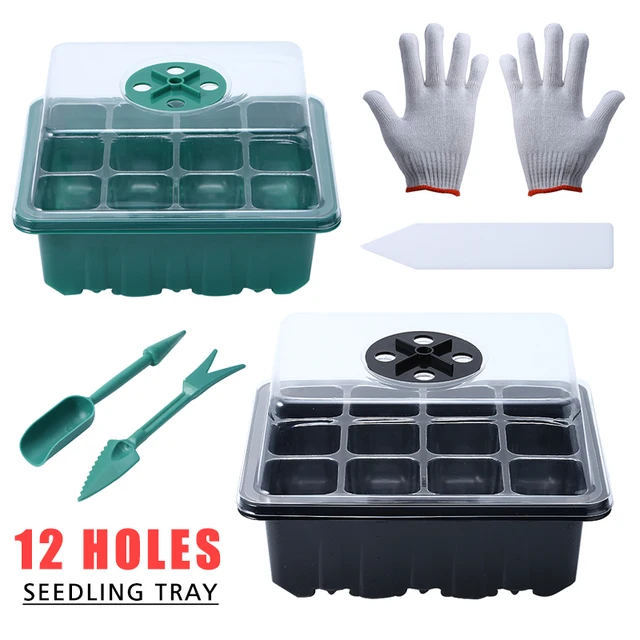 3Db/5Db 12 Sejtmag -Tálca Grow Box Palyling Starter Csírázási Készletek Teljes Méretű Betétek Növényi Indító Termelő Készlet Tálca