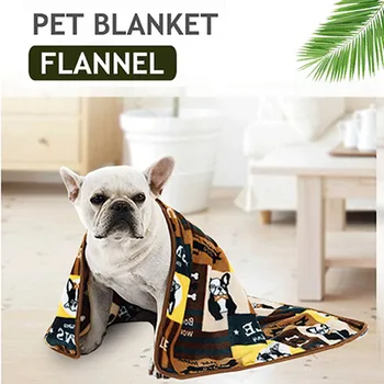 

Thickening Flannel Pet Blanket Comfortable Muticolor Print French Bulldog Dog Kennel Mat Autumn Winter Pet Stuff for Dogs Cats