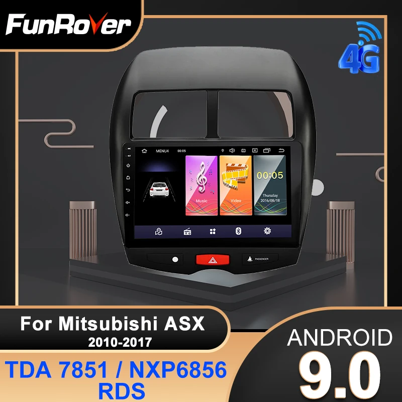 Funrover 10.1&quot Android 9.0 для CITROEN C4 2010 2014 2015 Mitsubishi ASX gps 2 Din Автомобильный Радио Аудио плеер