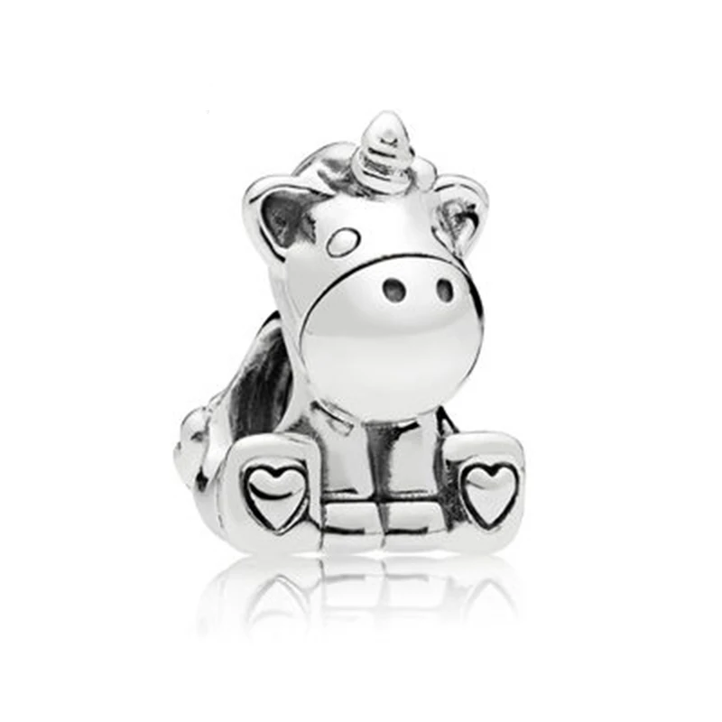 Charms 005 Посеребренные мальчики девочки микки Единорог шармы бусины Подвески подходят тонкие браслеты и ожерелье для женщин DIY любителей ювелирное дело - Цвет: Charms 005